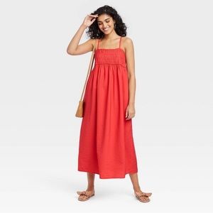 ✨NWT✨ Spaghetti Strap Smocked Dress - A
New Day™ Red L